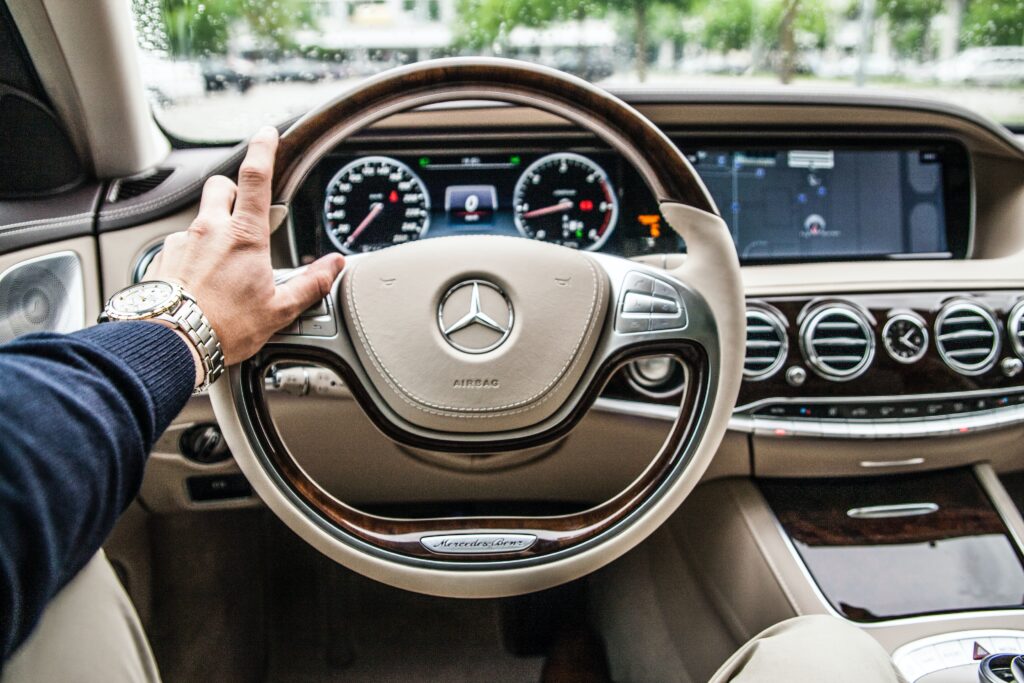 Interior of a luxury Car