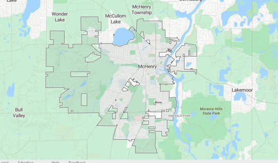 Map of McHenry Illinois