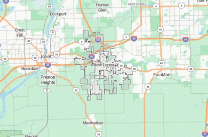 Map of New Lenox Illinois