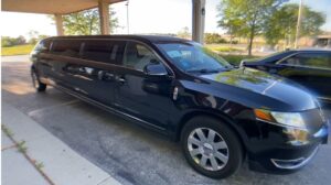 A luxury black limo wilmette limo service