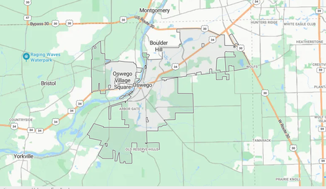 Map of Oswego IL