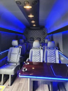 Interior of Luxury Sprinter Van