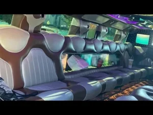 Interior of luxury Hummer Limo Rental