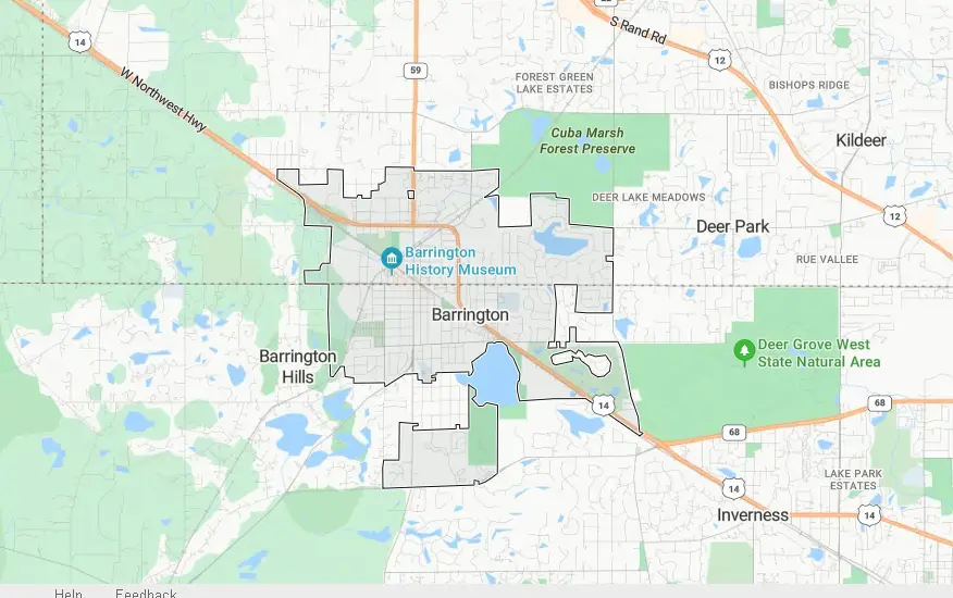 Map of Barrington IL