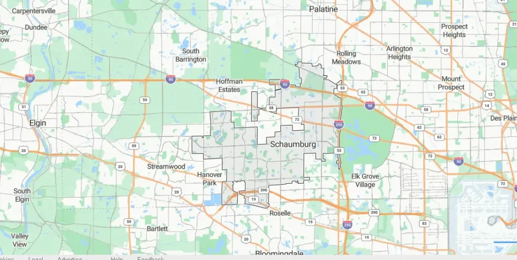 Map of Schaumburg IL