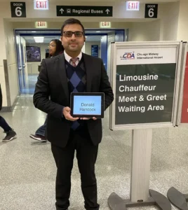 Luxury Chauffeur at Meet & Greet Area in Airport